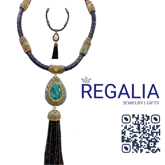 ✨Snakeskin Handmade Choker with Reversible Stone & Tassel ✨2023 TRENDY Jewelry🌻 - Picture 2 of 4